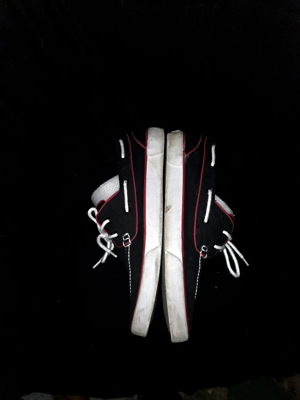 Polo Men’s Black and Red Boat Shoes Size 11.5